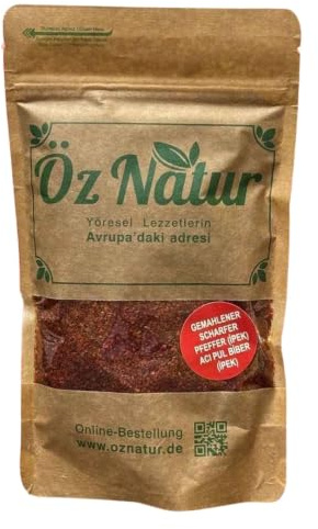 Öz Natur Antep İpek Paprikaflocken, 200g, Scharf, Gewürz aus der Türkei