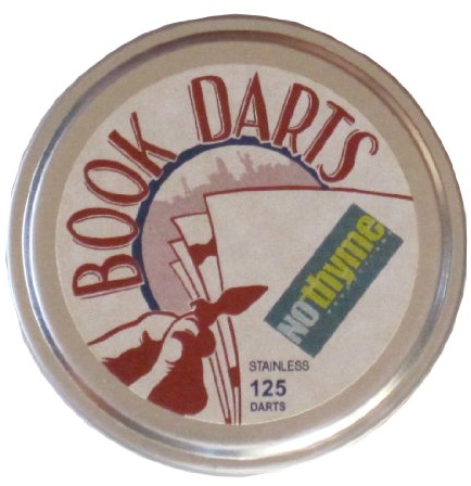 Book Darts Line Markers 125 Count Tin Stainless Steel by Book Darts