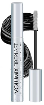 Eveline Cosmetics Volumix Fiberlast Verlängernde & Curling Mascara - 16h Halt, Mineralpigmente & Pro-Vitamin B5, 10ml