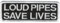 Hot Leathers Loud Pipes Save Lives Aufnäher (10,2 cm Breite x 5,1 cm Höhe) weiß