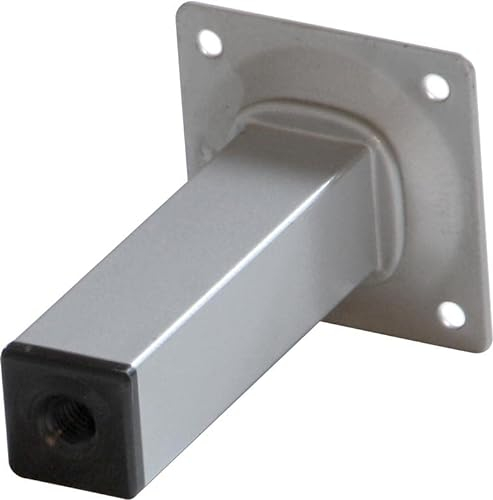 ib style 4er Set Tischbeine Möbelfüße L 100 mm Eckig Alu-silbermatt