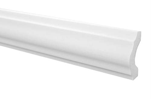 Marbet Deckenleisten aus Styropor XPS - Hochwertige Stuckleisten leicht & robust im modernen Design - (30 Meter Sparpaket E-18-19x38mm) Eckleisten