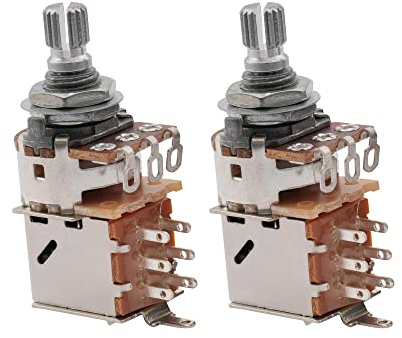 Musiclily Metrik A250K Push Pull Potentiometer 15mm Audio Taper Poti für E-Gitarre und Bass(2 Stück)