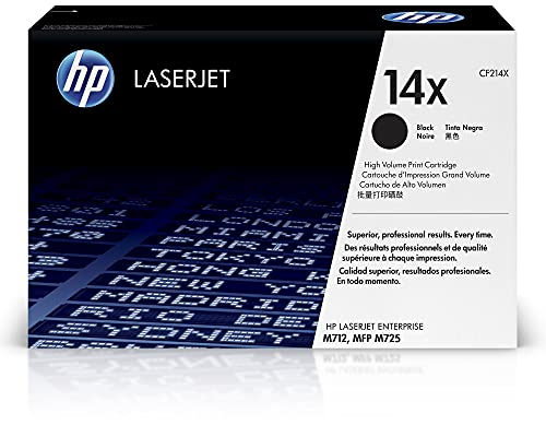 HP 14X (CF214X) Schwarz Original Toner mit hoher Reichweite für HP Laserjet Enterprise 700 M712, HP Laserjet Enterprise M725