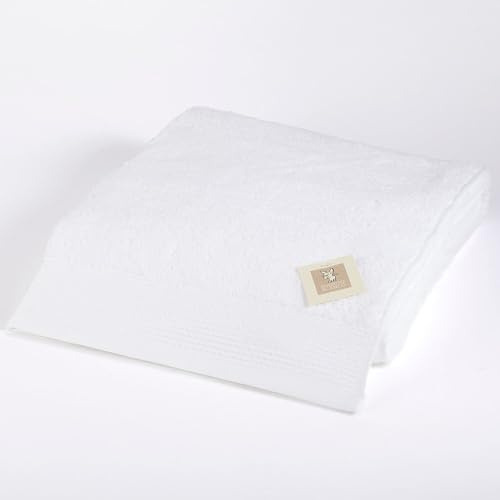 Burrito Blanco | Toalla de Ducha Grande | Toalla 100x150cm (+Medidas Disponibles)| Toalla de Baño Lisa de Rizo Suave Algodón 100% | Color Blanco