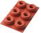 Silikomart | Moule en silicone pour Monoportions DONUTS, antiadhésif, 4 cavités, paquet de 10 moules à gâteaux, Ø 75 h 28 mm Volume 6 x 98 ml Tot. 588 ml