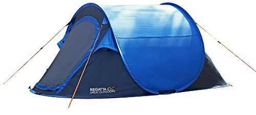 Regatta Great Outdoors Malawi Pop-Up-Zelt für zwei Personen (Einheitsgröße) (Blau/Grau)