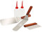 BBQ-Toro 5-teiliges Edelstahl Grill Plancha Zubehör Set | Plancha Grill Zubehör Set mit Pfannenwender, Spachtel, Spritzflaschen | Teppanyaki Grill Werkzeug, Plancha Kit | Grillwender-Set