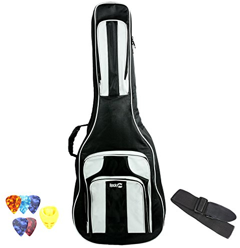 RockJam DGB-04 Deluxe Electric Guitar Bag and Acoustic Guitar Bag