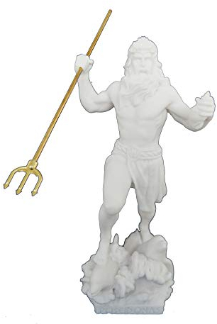 Talos Artifacts Poseidon Neptun-Skulptur, antiker griechischer Gott des Meeres, aktive Statue