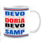 Tazza Mug Colazione compatibile con Sampdoria personalizzabile Bevo Canto Doria bianco Calcio Genova Blucerchiata Utilizzabile come originale Porta penne matite da scrivania