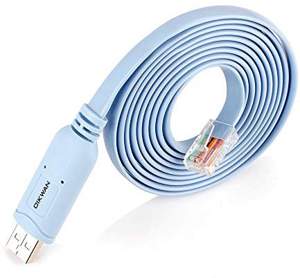 OIKWAN USB Cisco Console Cable, USB to RJ45 Console Cable Compatible with Routers/Switch/Windows 7, 8,10 (12ft)