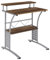 Flash Furniture Computer-Schreibtisch mit oberem und unterem Ablagefach, Metall, rustikale Walnuss, 1 Stück