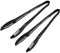 Meisha Kitchen Tongs Stainless Steel Food Tong,Ice Tongs Non-Slip Grip, Heat Resistant Cooking Tongs Set for Ice, Serving, Barbecue, Buffet, Salad, Oven (9-Inch 2 Pieces) - Black