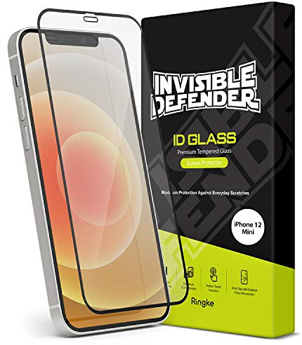 Ringke Invisible Defender Full Cover Kompatibel mit iPhone 12 Mini Panzerglas, Displayschutzfolie Tempered Glas [1 Pack]