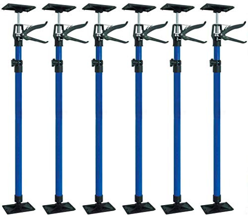 6x Deckenstütze Montagestütze 115-290cm bis 30 kg, stufenlos höhenverstellbar, aus Stahl, Schnellspannstütze Baustützen Türspanner Einhand- Stütze Teleskopstange Zargenspanner