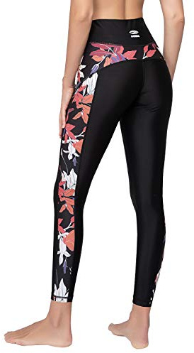 AXESEA Damen-Badehose, hohe Taille, LSF 50+, Kompressionshose, Rashguard, Schwimmstrumpfhose, Surf-Leggings
