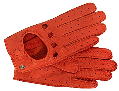 Roeckl Damen Montreal Autofahrer Lederhandschuhe, Brick, 7.5