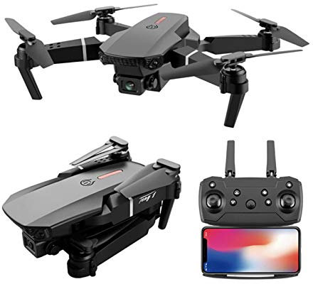 Dron E88 Pro con Cámara Dual 4K HD para Adultos RC Quadcopte 1080P WiFi FPV Drone con Preservación de Altura de Posicionamiento Visual