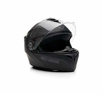 HARLEY-DAVIDSON Outrush R-Modular Modularhelm - Motorradhelm Sena Bluetooth mit abnehmbarem Sonneblende Visier FM Radio, L, Schwarz