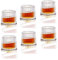 Earnmore Juego de 6 vasos de whisky de descompresión giratorios, vasos de whisky de antiguos, vasos de whisky de bar, cristalería estilo bourbon, vasos para whisky escocés, vasos de ron (5 onzas)