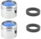 M18/M18,5/M20/M22/M24/M28 Strahlregler Mischdüse Luftsprudler, 2-teiliges Set Wasserhahn Bubbler, Mischpatrone Armaturensieb, Honeycomb verchromt - Außengewinde (M22)