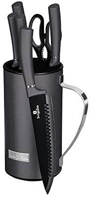 Berlingerhaus-Messer in Stand 7 Stcs Carbon für Linie BH-2600