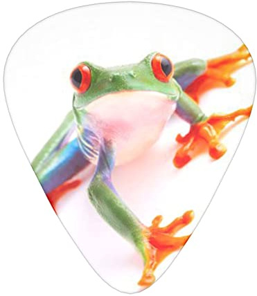 Red Eyed Monkey Tree Frog Gitarrenplektren 12-teiliges Set für Akustikgitarre, E-Gitarre, Kontrabass, Ukulele