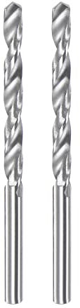 sourcing map 2pcs Solid Carbide Drill Bits 2.35mm C3/K10 Tungsten Carbide Precision Mini Micro Straight Shank Twist Drill Bit for Stainless Steel Metal Plastic Wood
