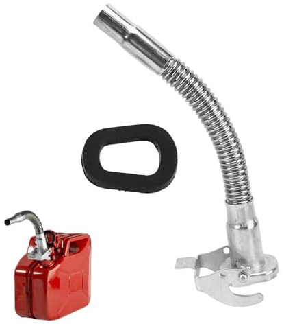 Boquilla para latas de combustible, 11,6 Pulgadas Boquilla De Bidón De Acero Inoxidable, Boquilla Flexible de Vertido para Botes de Combustible de Metal 5L 10L 20L