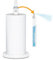 SpaceAid SprayNeat Papierhandtuchhalter mit Sprühflasche, Papierhandtuchhalter für die Arbeitsplatte, Ständer mit Sprüher in der Mitte, Unterschrank, Papierhandtuchrolle für Küche und Bad (weiß)