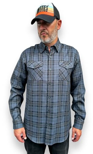 DRAXIES Chemise Flanelle Homme [Modèle 2024 - Promo Hiver - Stock limité] - Manches Longues - A Carreaux - Noire - Black Dream - XL