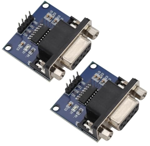 Heevhas 2PCS MAX3232 TTL Konverter Modul DB9 Steckverbinder Female Serieller Port auf TTL Serial Module Brush Board