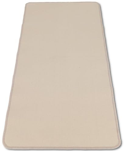 Casatessile Tappeto Cucina passatoia Antiscivolo Largo 50 cm. Tinta Unita VELLUTATA Corsia Lavello, Tappeti Multiuso Lavabile. - Panna, 280 cm.