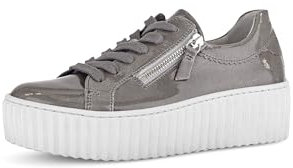 Gabor Damen Low-Top Sneaker, Frauen Halbschuhe,Best Fitting,Turnschuhe,Laufschuhe,schnürschuhe,schnürer,Plateausohle,Grey,37 EU / 4 UK