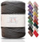 Makromecity Makramee Garn 3mm x 120m Anthrazit Premium Polyester Makramee Schnur Polypropylene Yarn Basteln für Wandbehänge Umhängetasche Handtasche Runner Schnullerkette Platzteller