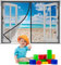 Fliegengitter BalkonFenster Magnet 60x75 cm, Aktualisierte Version Fliegengitter Fenster, er Magnetvorhang Insektenschutz, Ohne Bohren Schwarz Neuste-Version