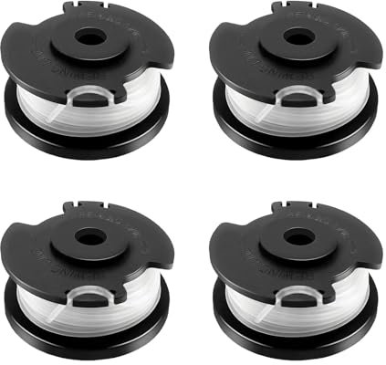 JAMSSOW 4 Stück Ersatzfadenspule GE-CT 18/28 Li, Ø 1,6mm, 4,9m Länge, passend für Einhell Akku-Rasentrimmer GE-CT 18/28 Li, GE-CT 18/28 Li TC und GE-CT 18/260 Li (4 Spule)