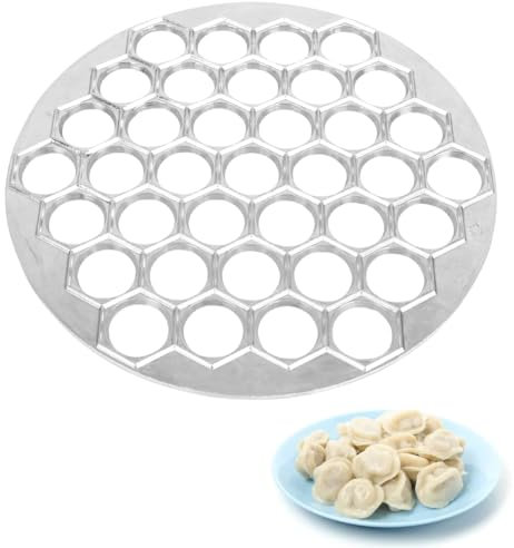 37 Löcher Pelmeni Maker Form, Shaper Knödel Manti Form Ravioliformer Moldm aus Rostfreier Stahl Dumplings Ravioli Mold Knödelmacher Werkzeug zum Kochen Backen Partys Picknicks diy Kochen