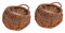 LABRIMP 2Pièces Rotin pour Fleurs Panier Décoratif Mural pour Décoration Intérieure et Extérieure Rangement Pratique pour Fleurs