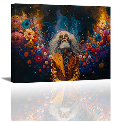 PIY PAINTING Wandbild, Denkende Menschen Leinwandbild, Bild auf Leinwand Poster und Kunstdrucke Set, Abstrakt Leinwandbild Wohnzimmerbilder Wandbilder für Schlafzimmer 40x30 cm, Eingebautem Holzrahmen