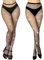 Aomig Collant Résille Femme, Bas Résille à Strass Collant, Strass Mesh Pantalon Serré Collant, Collants Étincelants Taille Haute Rhinestone Collant Pantythose pour Fêtes Halloween-Noir