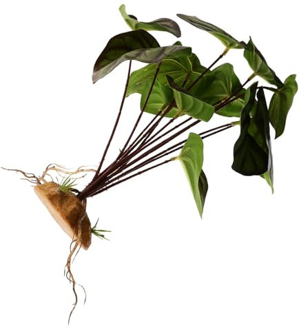 Milisten Plantes pour Reptiles Décoration Artificielle en Plastique Et Résine Grand Socle pour Terrarium Habitat Naturel Reptile Et Aquarium Animaux Amphibies