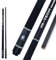 OKHEALING Taco de billar de fibra de carbono eléctrica, cabeza de corteza negra, punta de madera T 700, 18-20 oz, con funda, negro