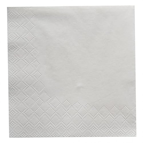FRANZ MENSCH 1000 Stück Cocktail-Servietten 24 x 24 cm | 3-lagig, FSC®-zertifiziert, weiß, L: 24cm, B: 24cm