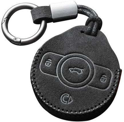 Amexo Schlüsseletui für Smart #1 Schlüsselgehäuse Auto Schlüsselanhänger Auto-Schlüssel Tasche Autoschlüssel Hülle Leder Autoschlüsseletui Tragbares Autoschlüssel Tasche für Damen Herren Geschenk, A
