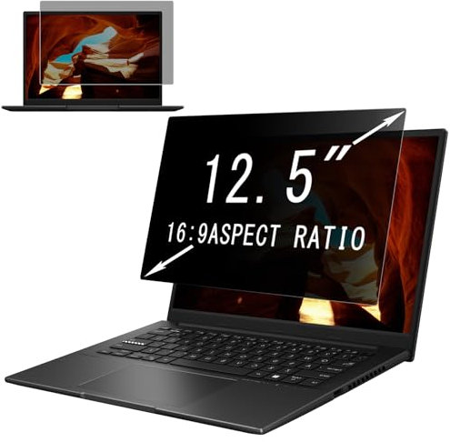 MoSuul Laptop Blickschutzfilter 12.5 Zoll 16:9, Notebook Privacy Filter, Anti-Spy Blickschutzfolie Anti-Blaulicht und Blendschutz für 12.5 Laptop für Lenovo/SGIN/Hp/Dell/Acer/Lenovo/ThinkPad/Asus
