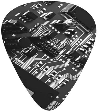 Elektronische Chip-Schaltkreis-Gitarrenplektren Plektren für Gitarre und Bass, 12 Stück
