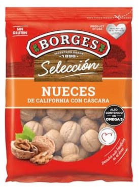 BORGES Kalifornische Walnüsse in der Schale BORGES SELECCIÓN 500 g 2er-Pack.