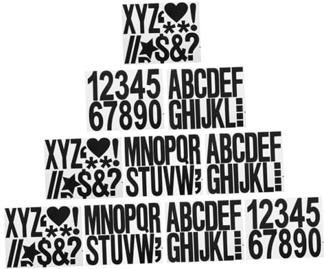 NUOBESTY Black Stick Letters Decals Vinyl Alphabet Stickers Uppercase Letter Stickers for Mailbox Window Door Car Truck 12 Sheets Set